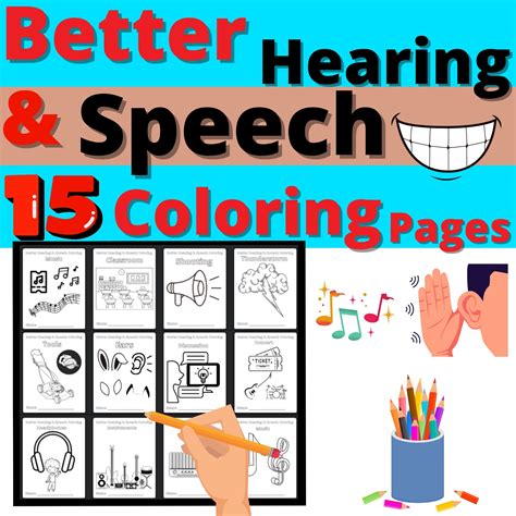 Better Hearing And Speech Month Craft Art Coloring Pages Resource