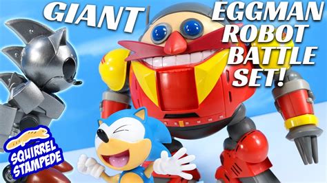 Sonic The Hedgehog Giant Eggman Robot Battle Set 30th Anniversary Youtube