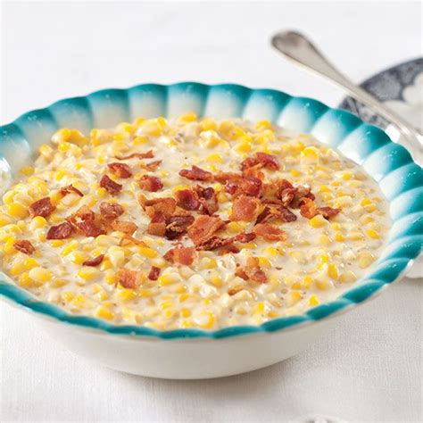 Remove bacon and crumble, reserving drippings in pan. corn souffle paula deen