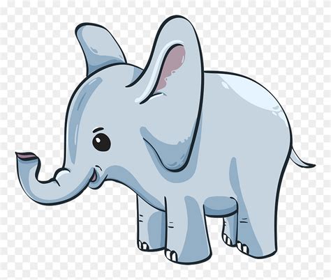 Download Cute Baby Elephant Gambar Anak Gajah Kartun Clipart