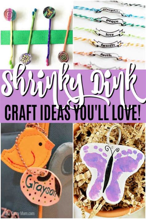 Real shrinky dinks shrink to about 1/3 of their size when placed in a 350 degree oven. Shrinky Dink Ideas - Over 25 Fun and Easy Shrinky Dink Ideas