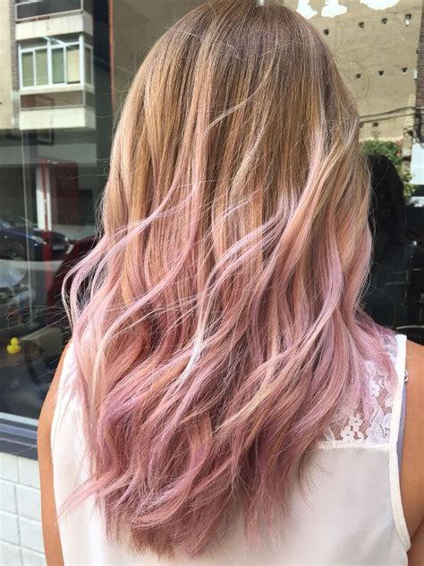 Pastel Pink By The Room Haircolor Ombré Balayage Hairpainting By