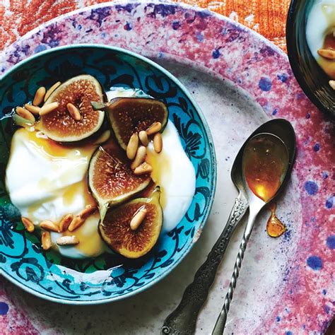 Yogurt With Fresh Figs Honey And Pine Nuts Recipe Bon Appétit Fig
