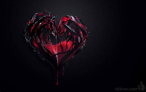 Black And Red Heart Wallpapers Top Free Black And Red Heart