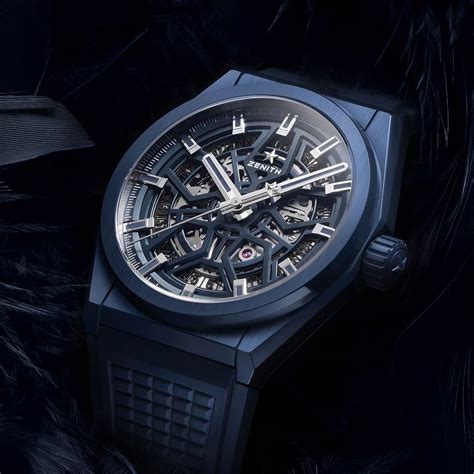 Zenith Defy Classic Blue And White Ceramic Time And