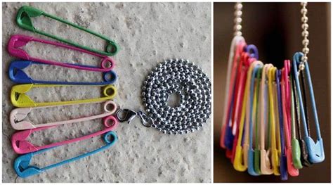 Diy Safety Pin Necklace Colorful Idea 17 Diy Safety Pin Craft