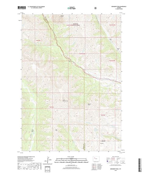 Mytopo Monument Peak Wyoming Usgs Quad Topo Map