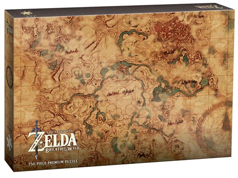 The Legend Of Zelda Breath Of The Wild Hyrule Map Premium Puzzle