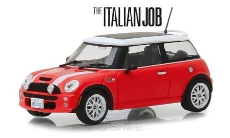 Modellino In Miniatura Mini Cooper 143 Greenlight S Rossobianco Rhd