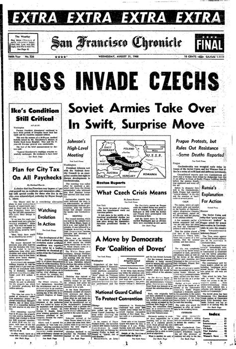 chronicle covers when the soviets invaded czechoslovakia