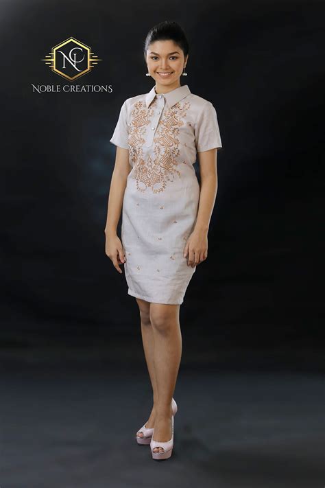Modern Filipiniana Dress Linen Barong Tagalog Philippine My Xxx Hot Girl