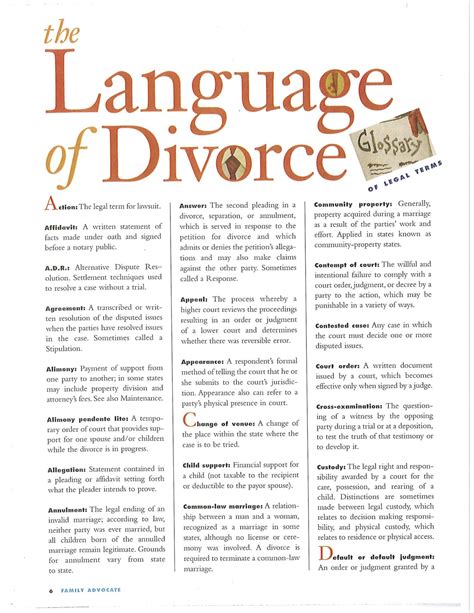 Legal Divorce Terms You Need To Know A Handy Guide Round And Round Rosie