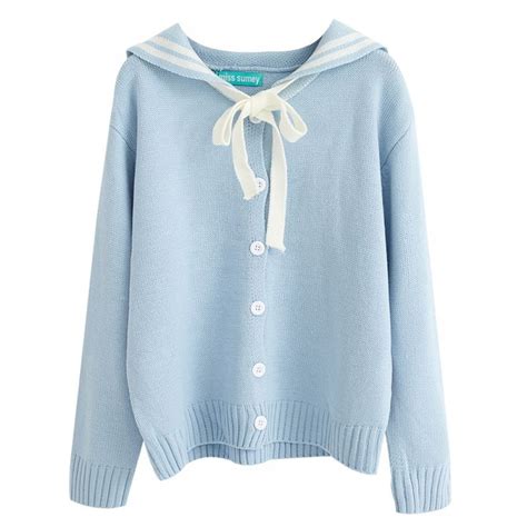 Kawaii Loose Cotton Sweater With Buttons Price 3730 And Free Shipping