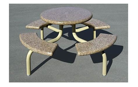 Belson Gallery Tf3138 Round Precast Concrete Picnic Table