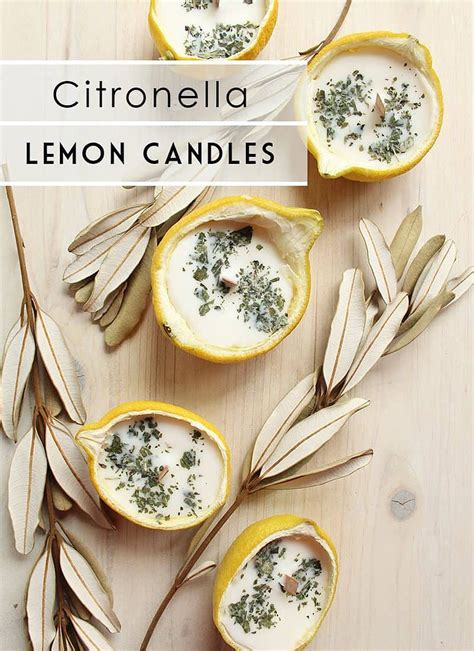 Diy Citronella Lemon Bowl Insect Repellent Candles Diy Citronella