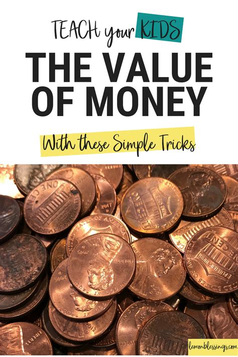 Simple Ways To Teach Your Children The Value Of Money Teaching Money