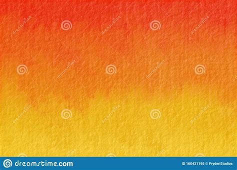 Orange Yellow Ombre Watercolor Background With Paper Texture Royalty