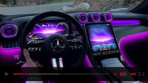 2023 New Mercedes Benz Glc Night Drive Pov Review Interior Ambient Lighting Glc220d