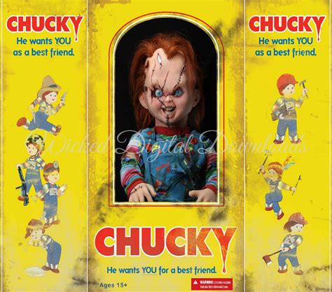 toy box possessed chucky doll good guy figure 20oz skinny etsy uk