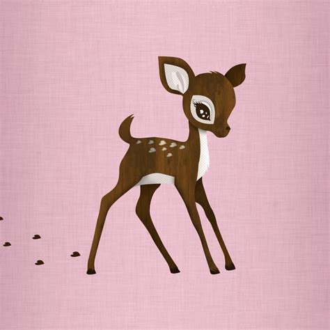 Lovely Deer Pink Art Print By Xantifee Society6 Deer Illustration