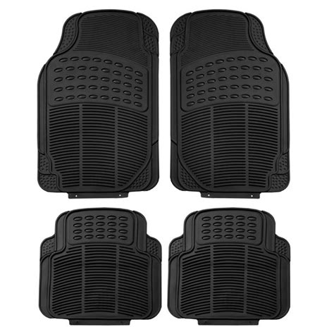 Fh Group Universal Fit Rubber Floor Mats For Cars Trimmable Mats For