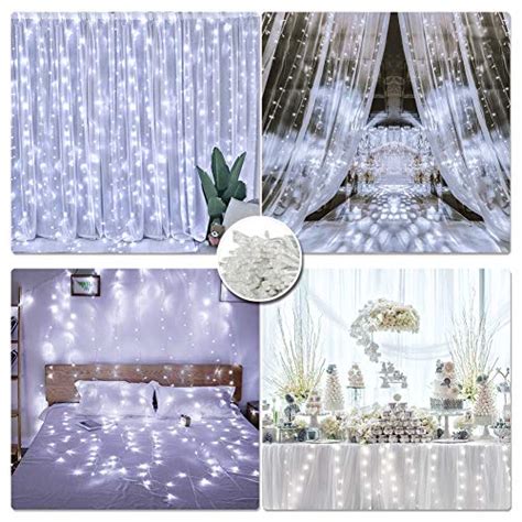 Auelife 300 Led Curtain String Lights Usb With Sound Activated Remote