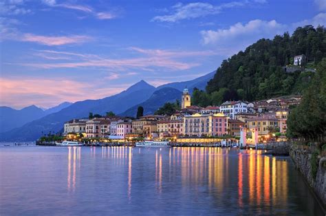 Shoreline Of Bellagio On Lake Como Italy Makao Bora