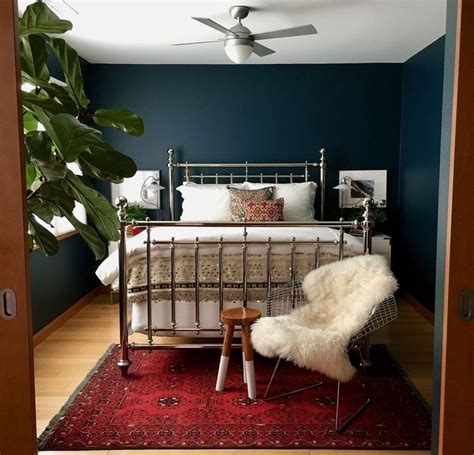 30 Inspiring Dark Blue Bedroom Walls Ideas Trendecora Blue Bedroom