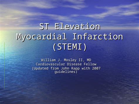 Ppt St Elevation Myocardial Infarction Stemi Talk Ppt Dokumen Tips My
