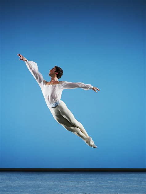 Male Ballet Dancer Leaping On Stage Photograph By Thomas Barwick Fine Art America