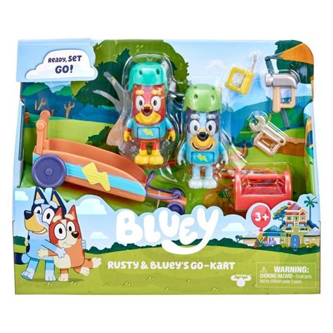 Bluey Rusty And Blueys Go Kart Vehicle Playset Toys Australia Moose