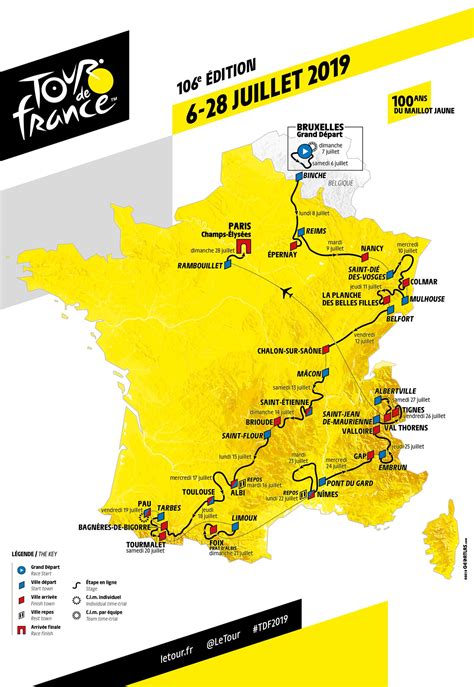 Tour De France™ On Twitter ⭐⭐ 🇲🇫 Voici Le Parcours Officiel Du Tdf2019 Here Is The
