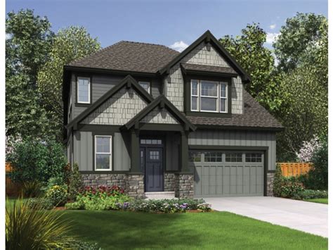 These home plans for narrow lots were chosen for those whose property will not allow the house's width to exceed 55 feet. Craftsman House Floor Plans Narrow Lot Craftsman House ...