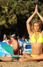 Amy Willerton In Yellow Bikini At A Beach Hawtcelebs