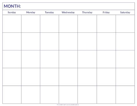 Blank Six Week Calendar Best Calendar Example