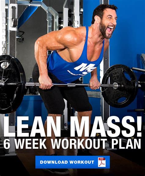 The Most Common Goal In The Gym Is To Build Lean Muscle Give This 6 Week Workout Program To