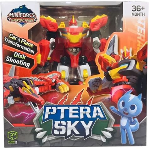 Miniforce Super Dino Power Ptera Sky Transformer Vehicle Robot Figure