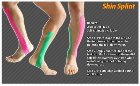 Kinesiology Taping Instructions For Shint Splints Ktape Ares