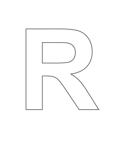 Letter Stencil Bold Uppercase R Letter