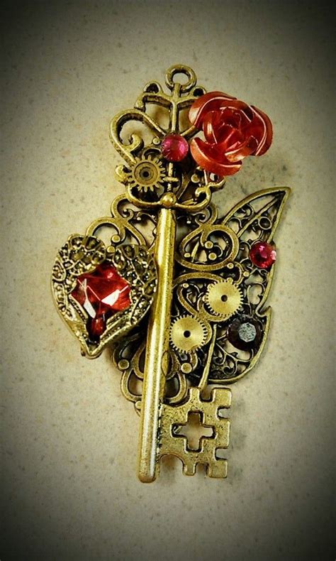 Gold And Ruby Fantasy Key By Starl33na On Deviantart Tinh Thể Dây