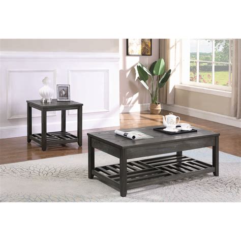 Rated 4.5 out of 5 stars. Coaster Occasional Group Gray Finish Lift Top Coffee Table ...