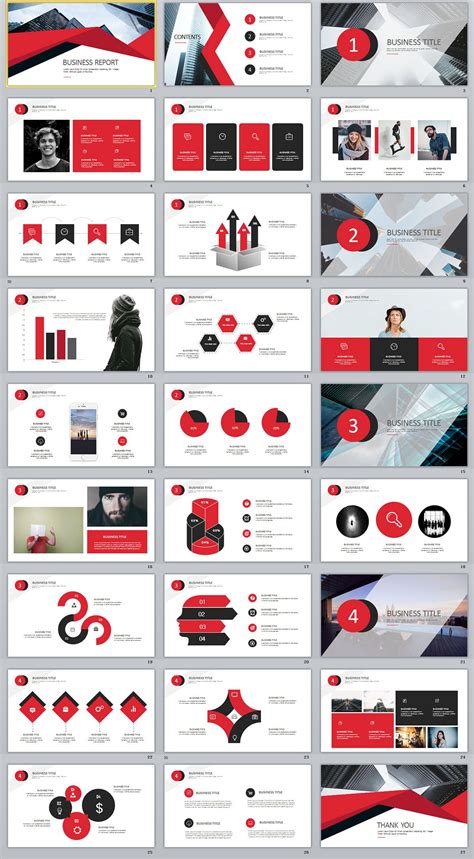 27 Red Business Chart Powerpoint Presentations Templat On Behance