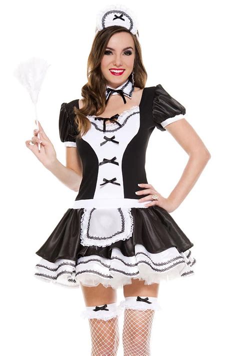 Sexy French Maid Outfits And Halloween Costumes Slutty Maid Lingerie