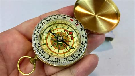 Vintage Retro Camping Brass Compass Pocket Watch Review Youtube