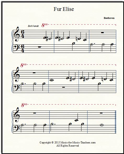 Fur elise easy piano sheet music. Fur Elise Free & Easy Printable Sheet Music for Beginner Piano | Fur elise sheet music, Piano ...