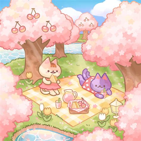 Animal Crossing Cherry Blossom Print In 2020 Animal Crossing Fan Art
