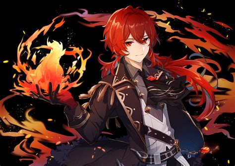 While a past incident caused him to split ways with the knights of favonius. Diluc - Genshin Impact - Image #3093504 - Zerochan Anime ...
