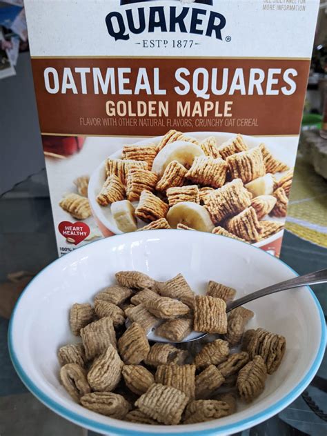 Review Quaker Golden Maple Oatmeal Squares Cerealously