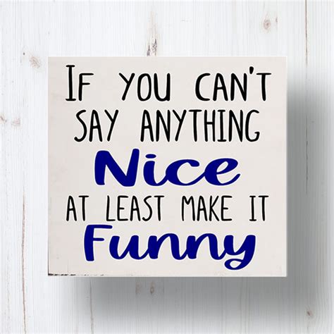 Basic If You Cant Say Anything Nice At Least Make It Funny 12 X 12