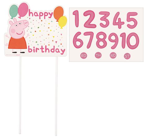 Décoration Gâteau Danniversaire Personnalisable Peppa Pig Party City